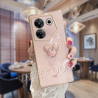 พร้อมส่ง เคสโทรศัพท์มือถือนิ่ม ลายหมีน่ารัก สีชมพู สีเขียว สําหรับ Tecno Camon 20 Pro Premier Spark Go 2023 10C 10 Pro POVA 4 4G 5G Camon20Pro