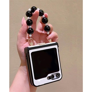 Luken เคสโทรศัพท์มือถือ ปิดด้านหลัง ประดับลูกปัดหัวใจ หรูหรา สไตล์เกาหลี สําหรับ Samsung Galaxy Z Flip 5 Z Flip5 Flip5 Zflip5