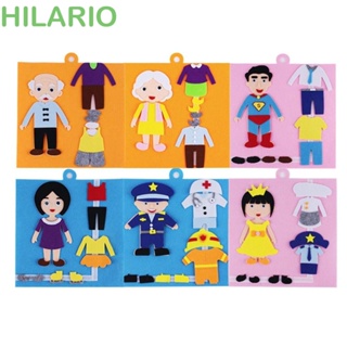 Hilario ของเล่นเสื้อผ้า ผ้านอนวูฟเวน ลายการ์ตูนมอนเตสซอรี่ ของขวัญวันเกิด DIY สําหรับเด็ก