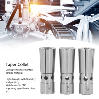 SaTine Shop 3Pcs Taper Collet Carbide Spindle Chuck Lathe Tool Holder สำหรับการประมวลผล CNC