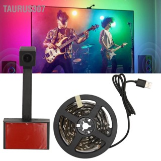  Taurus307 ไฟพื้นหลังทีวี RGB ไฟแถบ การควบคุมแอพ แสงแบบไดนามิก ไฟพื้นหลัง LED WiFi TV พร้อมกล้อง 1080P สำหรับทีวี