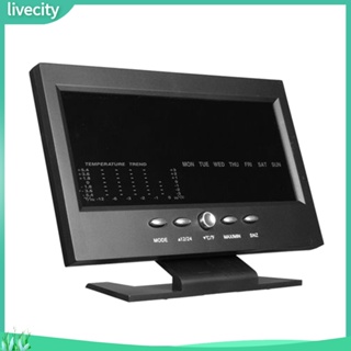 Livecity|  นาฬิกาปลุกดิจิทัล หน้าจอ LCD บอกวันที่ อุณหภูมิ ความชื้น อุณหภูมิ USB