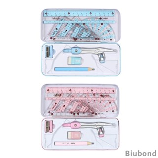 [Biubond] ชุดไม้โปรแทรกเตอร์ ทรงเรขาคณิต 8 ชิ้น สําหรับนักเรียน