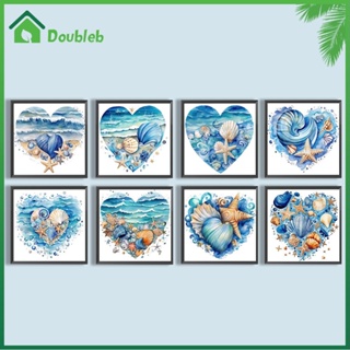 【Doub X ✮】ภาพวาดปักเพชร ทรงกลม ลายปลาดาว 5D สําหรับตกแต่งบ้าน DIY UK ✮