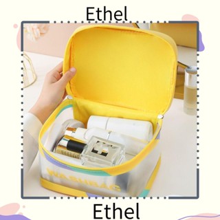 Ethel1 กระเป๋าเครื่องสําอาง PVC กันน้ํา ความจุขนาดใหญ่