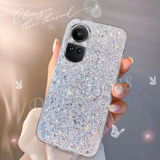 พร้อมส่ง เคสโทรศัพท์มือถือเจลนิ่ม ลายกลิตเตอร์ ประดับเลื่อม วิบวับ หรูหรา สําหรับ OPPO Reno 10 Pro Plus 10Pro 10Pro+ A78 A58 4G 5G Reno10 Pro