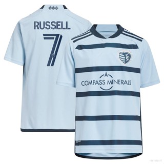 เสื้อยืดกีฬาแขนสั้น ลายทีมชาติฟุตบอล Ani Russell Kansas City Jersey พลัสไซซ์