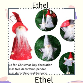 Ethel1 ผ้าตุ๊กตาซานตาคลอสน่ารัก สําหรับตกแต่งบ้าน