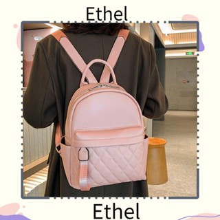 Ethel1 กระเป๋าเป้สะพายหลัง หนัง PU ปักลาย ความจุสูง อเนกประสงค์ สําหรับวัยรุ่นผู้หญิง