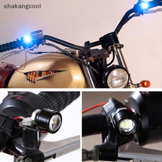 Shakangcool กระจกมองหลัง LED 3 ดวง 12V สําหรับติดตกแต่งรถจักรยานยนต์ 2 ชิ้น SGL