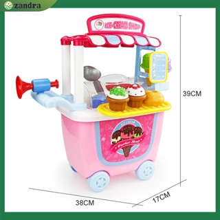 【COD】รถเข็นไอศกรีม ของเล่นแกล้งทําเป็นเล่น สําหรับเด็กวัยหัดเดิน ไม่มีกล่องสี 31 ชิ้น