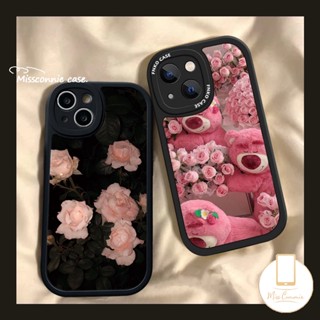 เคสโทรศัพท์มือถือ TPU นิ่ม ปิดด้านหลัง ลายการ์ตูนหมี สตรอเบอร์รี่ ดอกกุหลาบน่ารัก สไตล์เรโทร สําหรับ Infinix Hot 11 9 10 Play Smart 5 6 Hot 10 Lite Note 8 Hot 10s 11s 10T