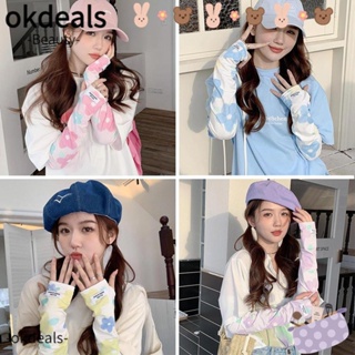 Okdeals ปลอกแขน ผ้าเรยอน ป้องกันรังสียูวี สําหรับผู้หญิง