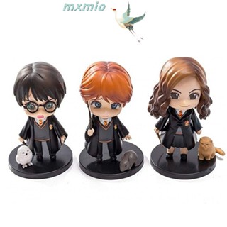 Mxmio ฟิกเกอร์ PVC รูป Harried Potter Hermione Ron Hedwig ขนาดเล็ก สําหรับตกแต่งโต๊ะ 3 ชิ้น ต่อชุด