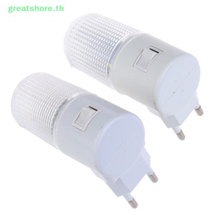 Greatshore โคมไฟฉุกเฉิน LED ปลั๊ก EU สําหรับติดผนังบ้าน 2 ชิ้น