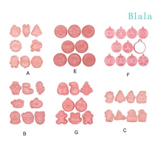 Blala แม่พิมพ์ ลายการ์ตูนคริสต์มาส สําหรับทําเบเกอรี่ พาย 8 ชิ้น