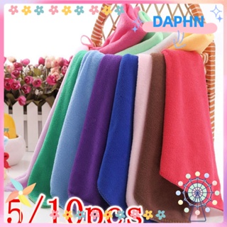 Daphs ผ้าขนหนู ผ้าฝ้าย สีแคนดี้ สําหรับทําความสะอาด 10 ชิ้น