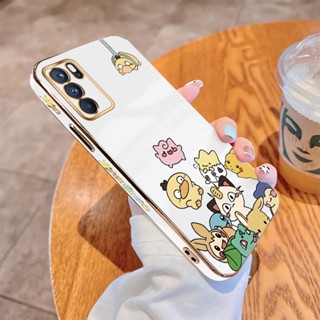 เคส OPPO Reno5 Reno6 Z Pro 5G R17 Pro เคสโทรศัพท์มือถือแบบนิ่ม TPU กันกระแทก ลายตุ๊กตา Baokemeng หรูหรา