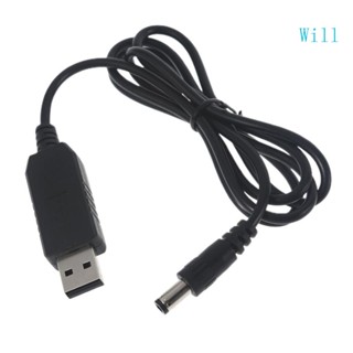 Will อะแดปเตอร์พาวเวอร์ชาร์จ QC3 0 USB เป็น 9V 5 5x2 5 มม. ทนทาน สําหรับแล็ปท็อป