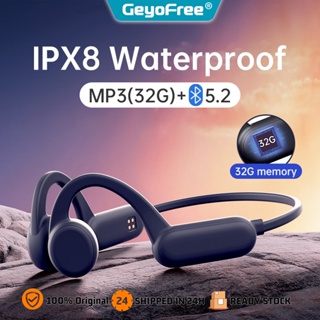 Geyofree ชุดหูฟังบลูทูธไร้สาย 5.2 X18Pro IPX8 แรม 32G กันน้ํา สําหรับว่ายน้ํา