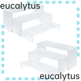 Eucalytus1 ขาตั้งอะคริลิคใส รูปตัว U หนา 5 มม. ทรงสี่เหลี่ยม 3 ขนาด ทนทาน สําหรับวางโชว์เค้ก คัพเค้ก ขนมหวาน 2 ชุด