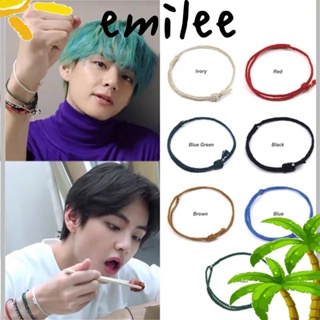 Emilee สร้อยข้อมือเชือก สีฟ้า เครื่องประดับแฟชั่น สร้อยข้อมือคู่รักนําโชค