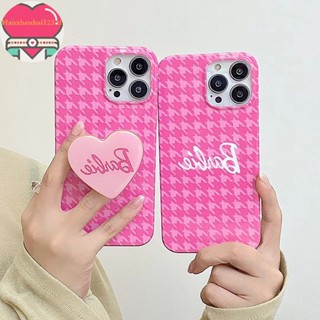 Hanhai เคสป้องกันโทรศัพท์มือถือ แบบนิ่ม ลายบาร์บี้ สีชมพู สําหรับ Iphone 1112 Promax 1314