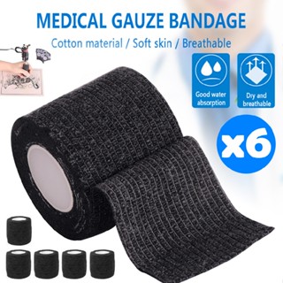 6pcs Self-adhesive Elastic Cohesive Bandage Non-woven Fabric Sports First Aid