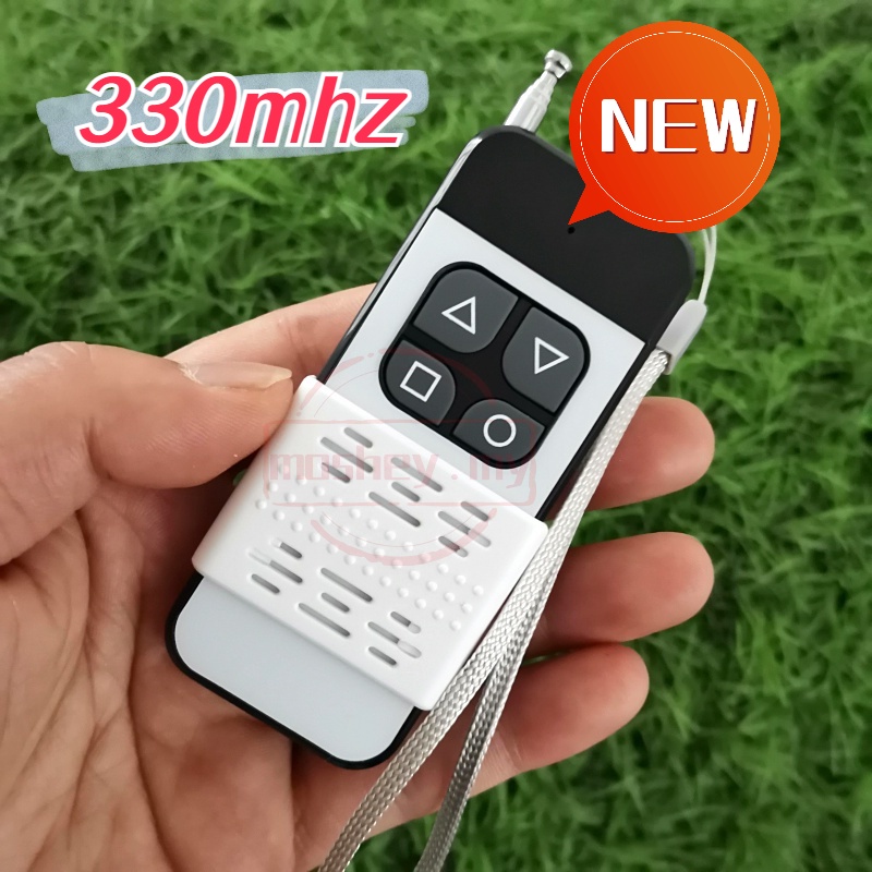 รีโมตคอนโทรลประตูโรงรถ 330mhz 315mhz pt2260 SMC5326 4 ปุ่มกด (ฟรีแบตเตอรี่) 1000 เมตร