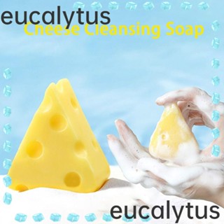 Eucalytus1 สบู่ทําความสะอาดผิวหน้า ป้องกันไรฝุ่น ควบคุมความมัน ออกแบบพิเศษ กําจัดสิว รูปชีส สําหรับผู้หญิง 1 ชิ้น