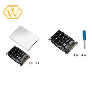 อะแดปเตอร์แปลง M.2 SSD เป็น U.2 2in1 M.2 NVMe และ SATA-Bus NGFF SSD เป็น PCI-E U.2 SFF-8639 PCIe M2