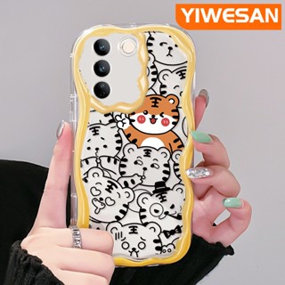 เคสโทรศัพท์มือถือแบบนิ่ม ใส กันกระแทก ลาย Good Luck Tiger Mascot สีครีม สําหรับ vivo V27 Pro 5G V27E 5G S16 Pro 5G S16E 5G