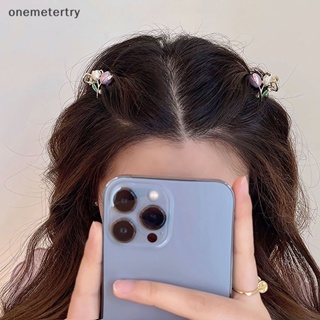 Onem กิ๊บติดผมหน้าม้า ลายดอกไม้ ประดับมุก ขนาดเล็ก สวยหรู สําหรับผู้หญิง