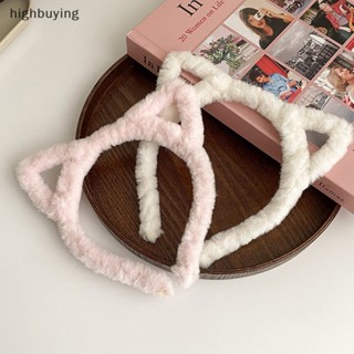 [highbuying] ที่คาดผม ผ้าวูล กํามะหยี่ แต่งหูแมว แฟชั่นฤดูใบไม้ร่วง และฤดูหนาว สําหรับผู้หญิง