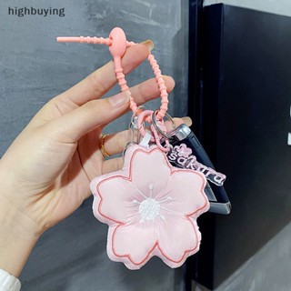 [highbuying] พวงกุญแจ จี้ดอกซากุระ แฟชั่น สําหรับแขวนกระเป๋า พร้อมส่ง