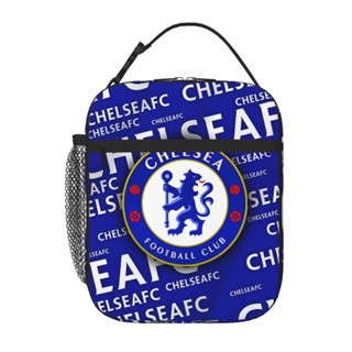 Chelseas FC กระเป๋าใส่กล่องอาหารกลางวัน มีฉนวนกันความร้อน แบบพกพา สําหรับผู้หญิง ผู้ชาย และเด็ก