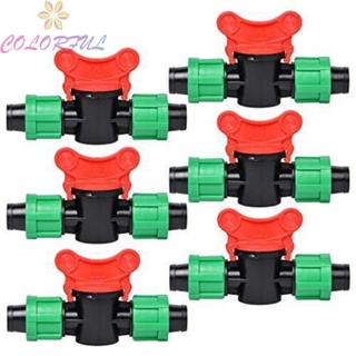 【COLORFUL】Easy to Install Drip Irrigation Shut Off Valves for 1/2 Inch Pipes 6 Pieces