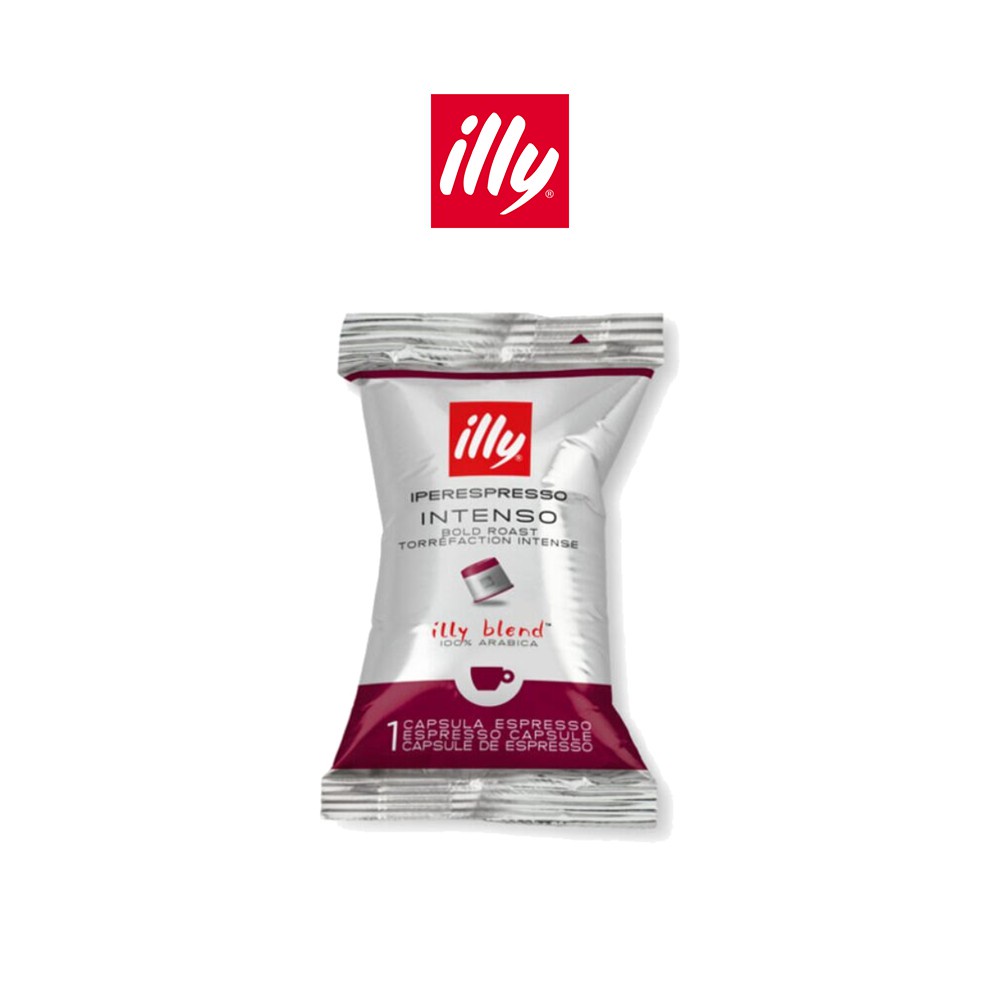 ILLY แคปซูลกาแฟ INTENSO ROAST แพ็คเดี่ยว 100 แคปซูล/กล่อง IPERESPRESSO COFFEE CAPSULES FLOWPACK INTENSO ROAST