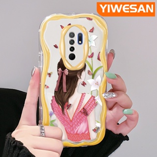 เคสโทรศัพท์มือถือ ซิลิกาใส กันกระแทก ลายผีเสื้อ เด็กผู้หญิง สําหรับ Xiaomi Redmi 10 Prime 10C 9 Prime 12C POCO C55 POCO M2