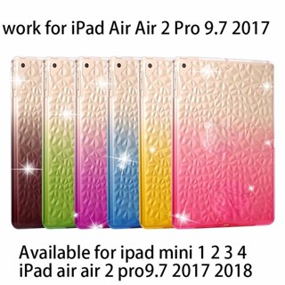 เคสแท็บเล็ต TPU นิ่ม คริสตัล 3D สีหวาน สําหรับ ipad air 2 pro 9.7