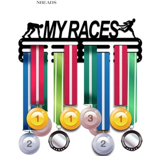 แร็คแขวนเหรียญรางวัล My Races ริบบิ้นเชียร์ 3 เส้น แนวสปอร์ต สําหรับผู้หญิง 1 ชุด