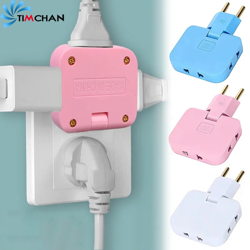 ปลั๊กเสียบ แบบบางพิเศษ พับได้ ปรับได้ 3 in 1 EU US 180° อะแดปเตอร์เต้าเสียบ แบบหมุนได้ / ส่วนต่อขยายที่ชาร์จ / ตัวแปลงการชาร์จโทรศัพท์มือถือ แบบพกพา สําหรับเดินทาง