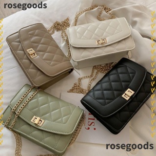 Rosegoods1 กระเป๋าสะพายไหล่ กระเป๋าถือ หนัง Pu เย็บปักถักร้อย ความจุสูง สําหรับสตรี