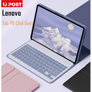 คีย์บอร์ด และเคส สําหรับ Lenovo Tab P11 (2nd Gen) TB350FU TB350XU 11.5 นิ้ว คีย์บอร์ดบลูทูธไร้สาย ถอดออกได้ และเคสหนังแม่เหล็ก และเมาส์