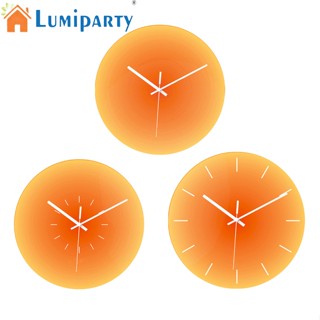 Lumiparty นาฬิกาแขวนผนัง ลายพระอาทิตย์ตก ไร้เสียง ใช้แบตเตอรี่ ไม่เหนียวติด สําหรับตกแต่งห้องนั่งเล่น