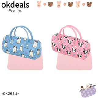 Okdeals กล่องแว่นตา หนัง PU กันน้ํา ความจุขนาดใหญ่ ลายการ์ตูน สําหรับเด็ก