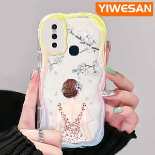 เคสโทรศัพท์มือถือ ซิลิโคนใส กันกระแทก สีสันสดใส สําหรับ VIVO S7 V20 Pro V15 Pro