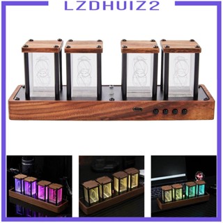 [Lzdhuiz2] นาฬิกาปลุกดิจิทัล RGB LED หลอดเรืองแสง สําหรับตกแต่งโต๊ะ