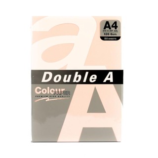 Double A กระดาษการ์ดสี ชมพู A4 120 แกรม (แพ็ค50แผ่น)