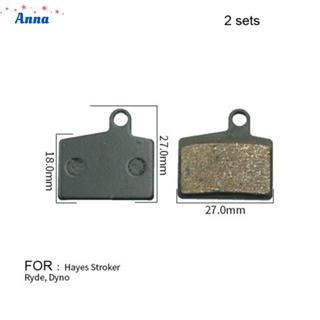 【Anna】Bicycle Disc Brake Pads Replacement Semi Metal Resin 2 Pairs 25g Durable